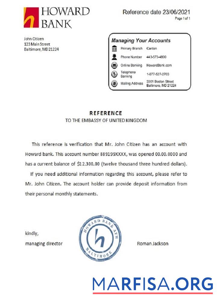Downloadable USA Howard reference example